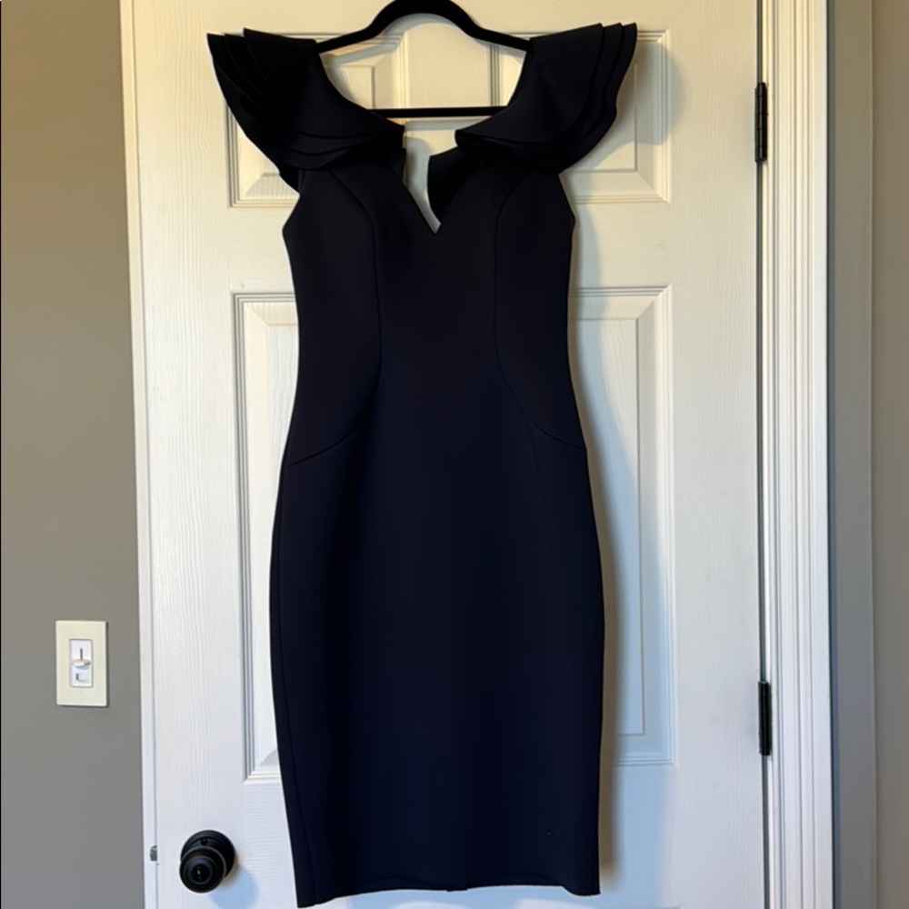 Eliza J Navy Midi Dress